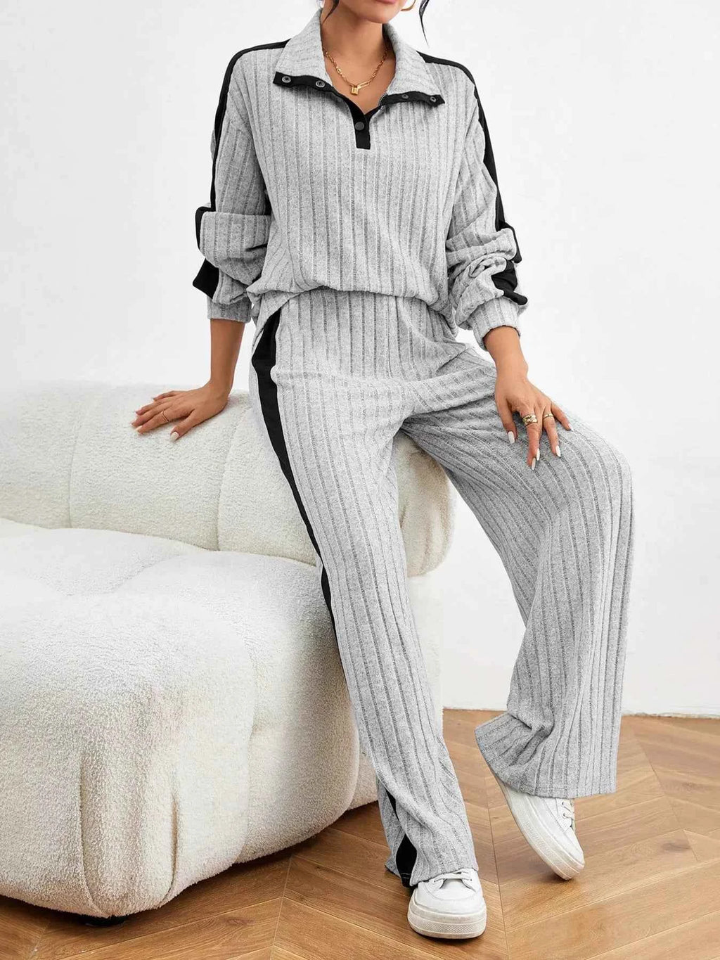 Ribbed Long Sleeve Top and Pants Set ee46063387104aed9f2abce76891d0d7-Max-Origin