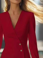 Long Sleeve Blazer Dress with Button Detail ee4bf0c2-9d59-4efe-82a0-5e72ef02a75c-Max-Origin