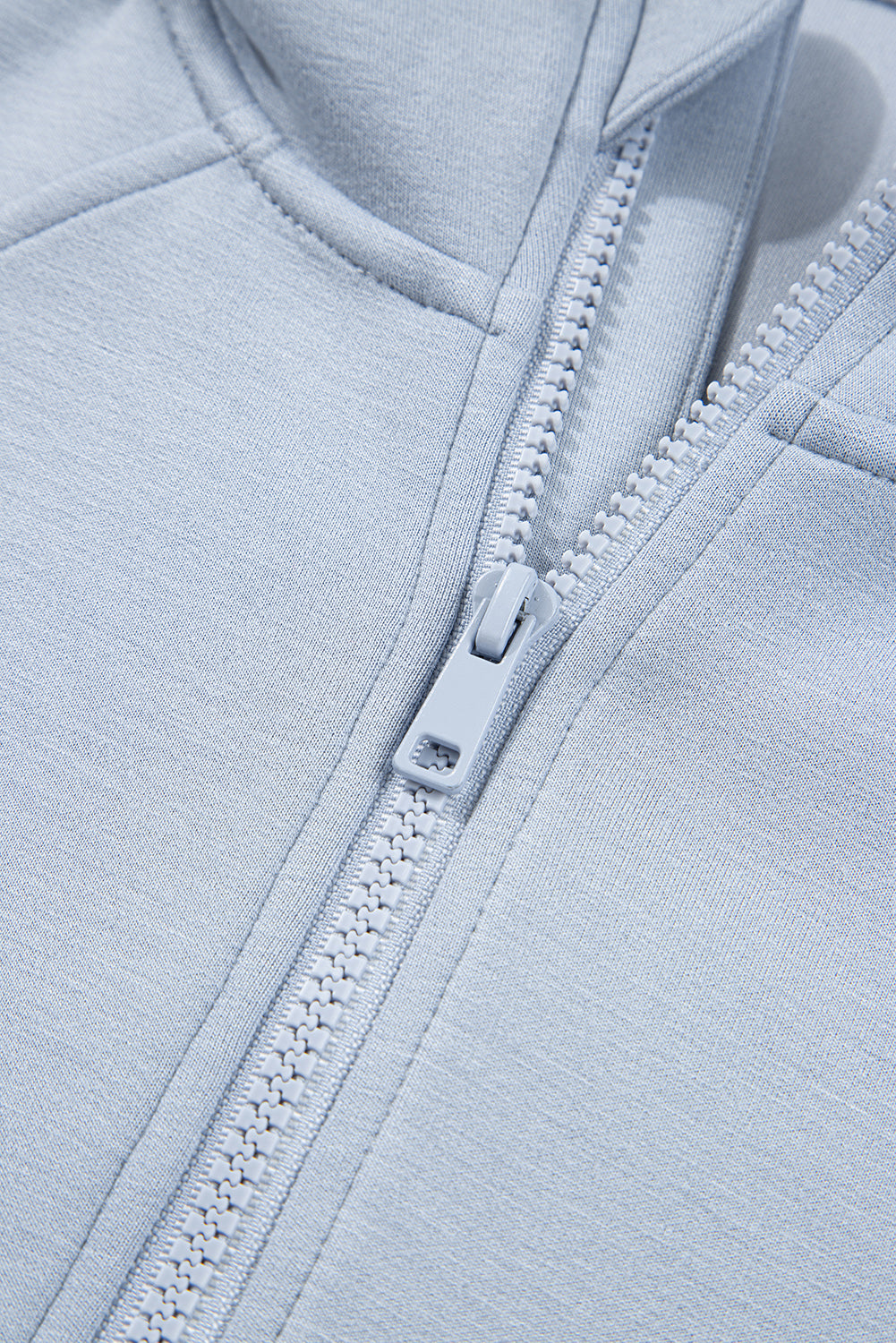 Beau Blue Half Zip Thumbhole Sleeve Hoodie Active Pants 2pcs Outfit ee541afaba1d96db