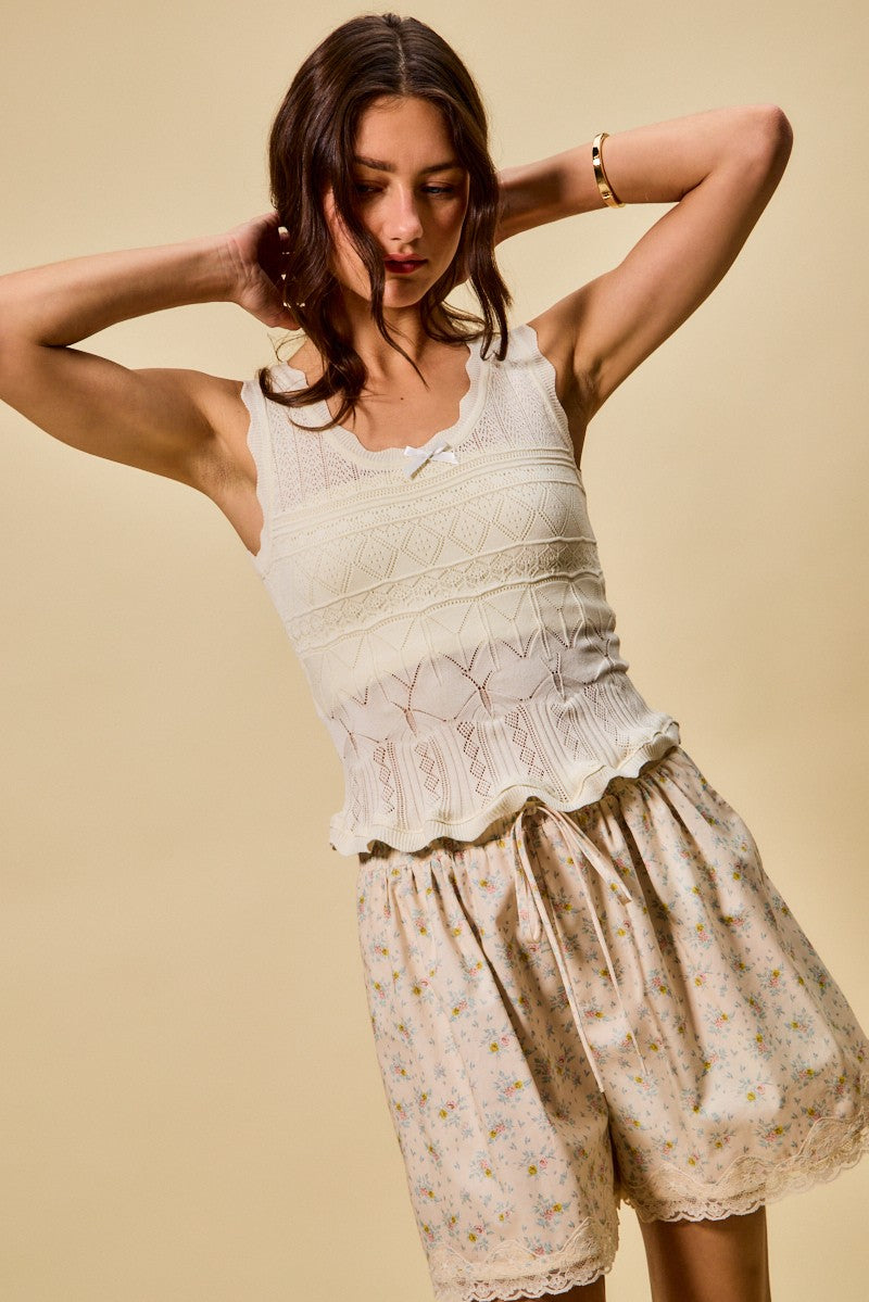 SO ME Scallop Ribbed Sleeveless Knit Top ee679345ace648799823efd76a57784c-Max