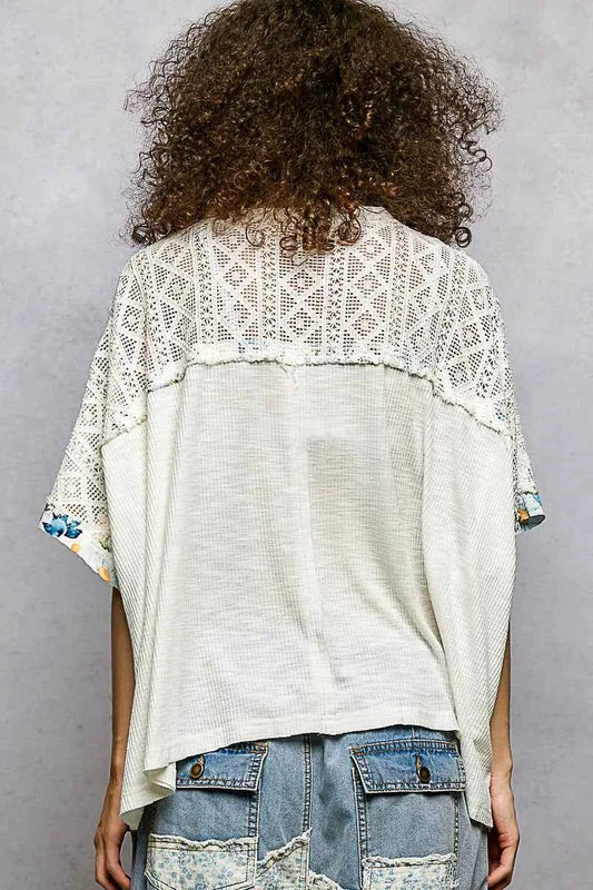 Floral Patchwork Lace Accent Blouse ee9b4251-aa05-4b65-aca0-63737527ad1b-Max-Origin