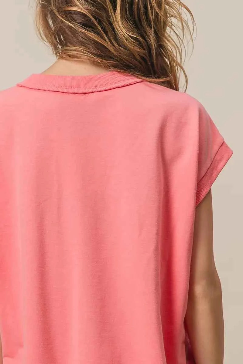 BiBi French Terry Drop Shoulder Basic Top ee9e812e91344976bc06977cf24c794d-Max-Origin