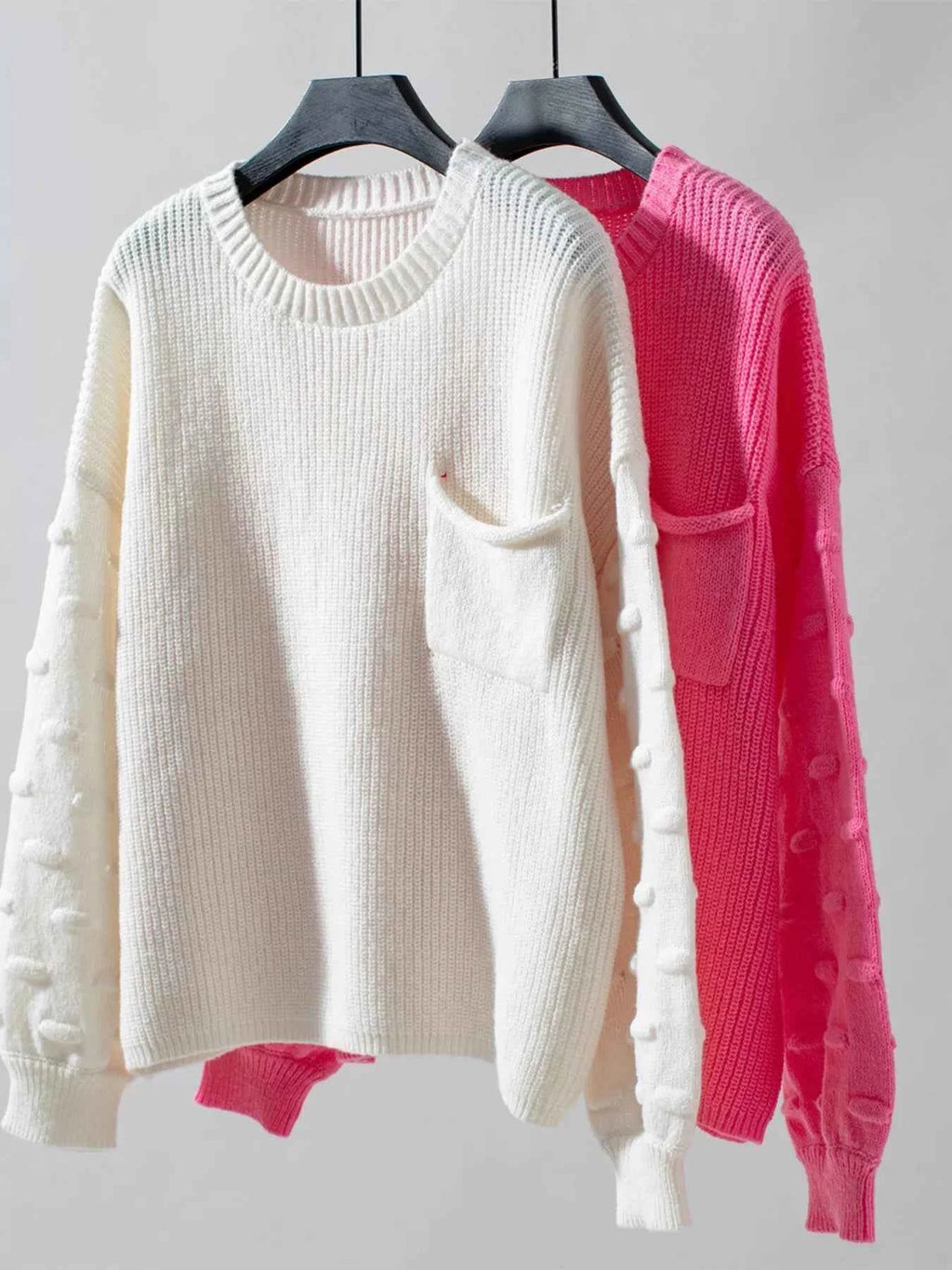 Pocket Detail Round Neck Sweater eebd47de-035a-47b5-a9bc-b0e7ffd38c16-Max-Origin