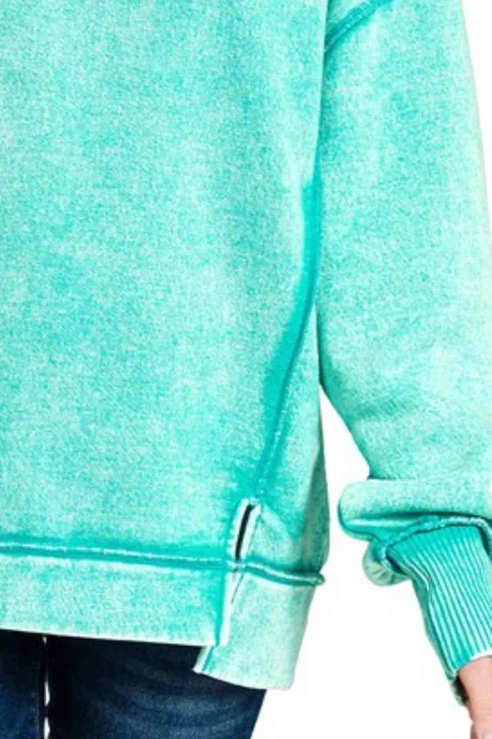 Zenana Acid Wash Exposed-seam Fleece Sweatshirt eecf6c98-8620-4719-99ac-8ca5a4da3631-Max-Origin