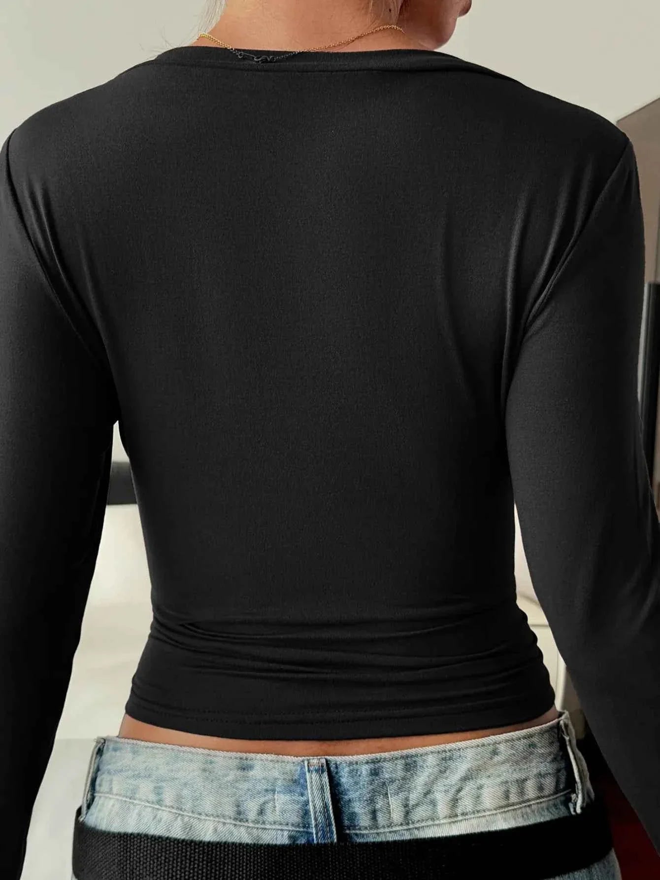 V-Neck Long Sleeve Fitted T-Shirt eed78374-969f-40e3-93b7-2849aa615a9f-Max-Origin