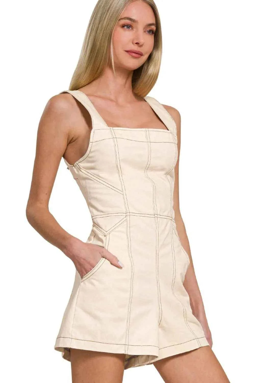 Zenana Tie Back Romper OATMEAL eeea4da8-d2aa-47cc-82d7-216f0449efa0-Max-Origin