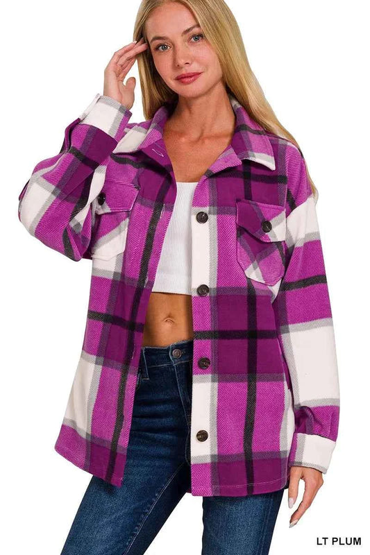 Oversized Plaid Fleece Shacket eeea5d2bcb344b4b9c799a8fce3ae4f8-Max-Origin