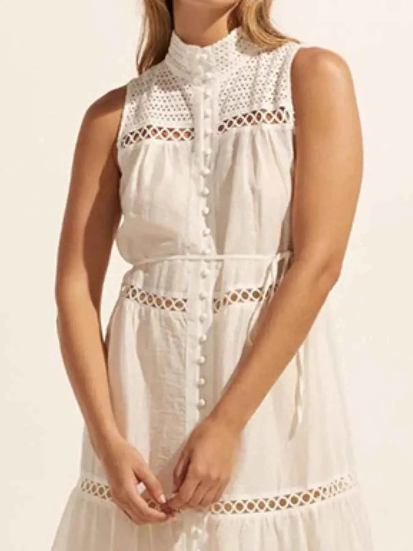 Hollow Out Sleeveless Midi Dress eef6cf05-66be-414a-b4ee-ed95fc3d3642-Max-Origin