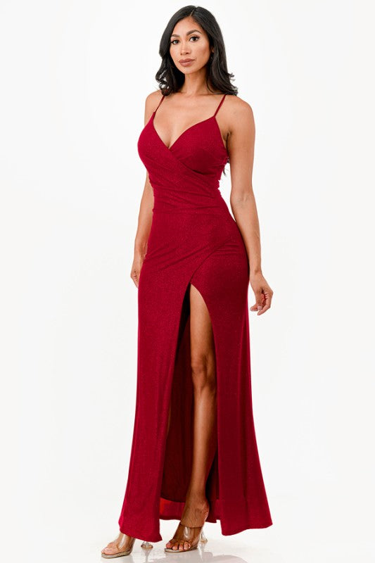 Glitter Side Slit Evening Dress – Sleeveless Bodycon Party Gown ef1bd430-dbb7-48db-adcc-66e7935d609f