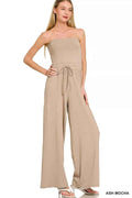 Zenana Tube Top Jumpsuit with Drawstring Waist ASH MOCHA ef258fdfc3b24a8c9c969af4eeca096b-Max-Origin