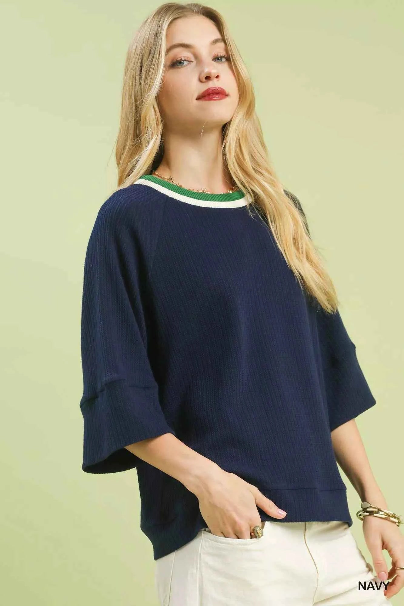 Ribbed Knit Top with Contrast Trim ef2d1558-ab47-4649-a3a3-3899368ec5a9-Max-Origin