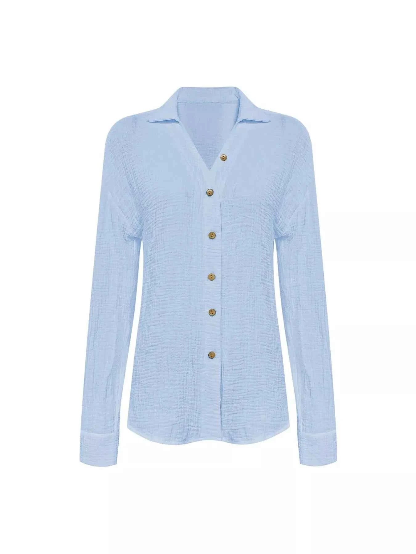 Textured Button-Up Casual Shirt ef3245f5431a4541b1c2548596b66a62-Max-Origin