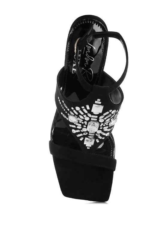 Warda Jeweled Shiny Stiletto Heels ef365733-310e-4c26-95d4-45fcda8ada7a