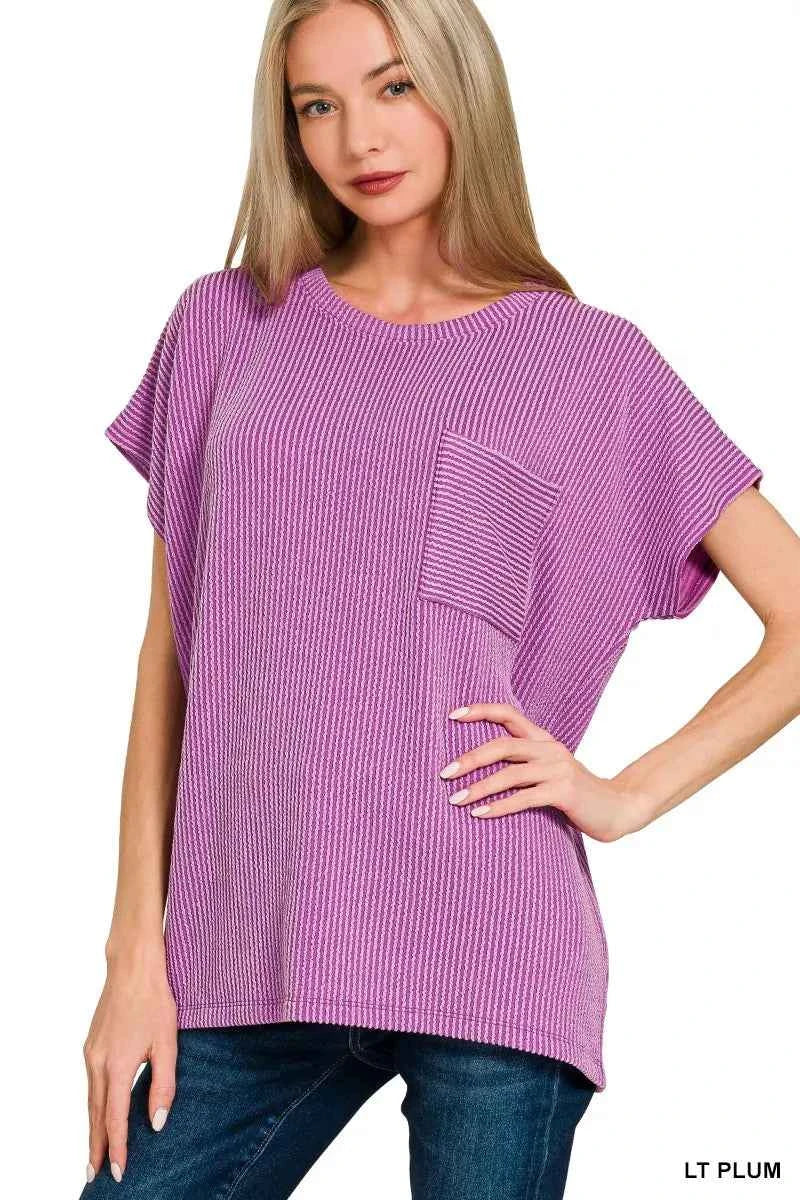 Zenana Raised Rib Front Pocket Boxy Top LT PLUM ef4008bb0fef4f91973999afb805ec5c-Max-Origin