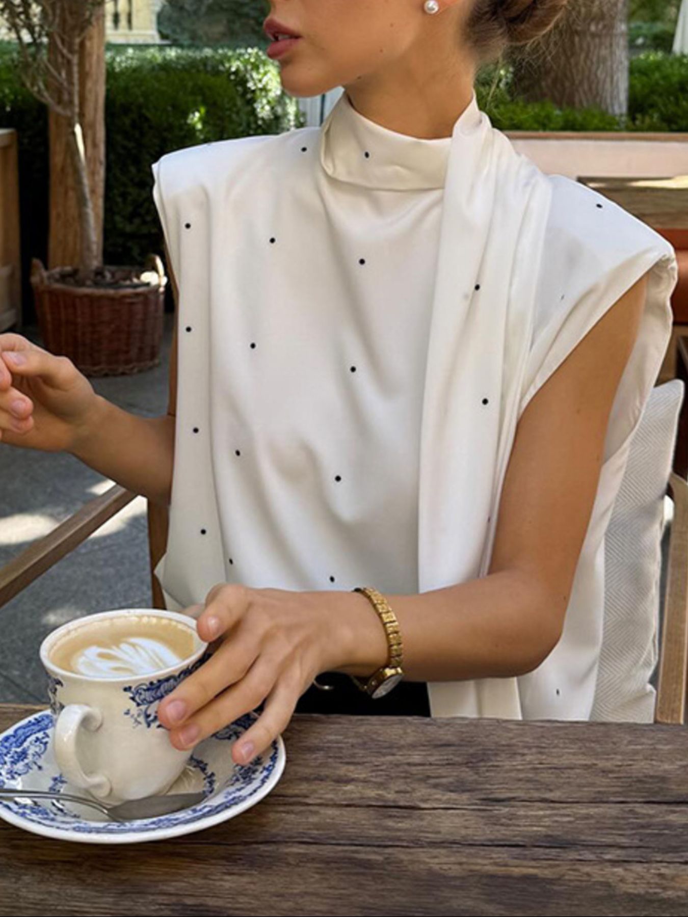 Polka Dot High Neck Tank ef4f188d-cff8-48d1-87df-b4daf016272f-Max