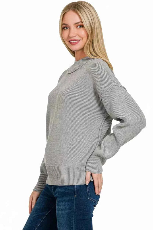 Wide Neckband Drop Shoulder Sweater ef5c1f3f-0a62-444c-89e2-dacb7b281b6e-Max-Origin
