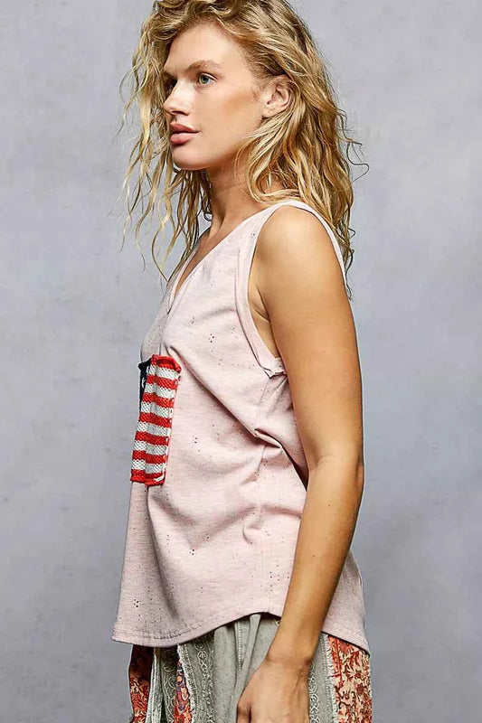 V-Neck Ribbed Tank with American Flag Patch and Star Back Patch ef6466d8-700f-49b9-972f-66b2ad01139b-Max-Origin