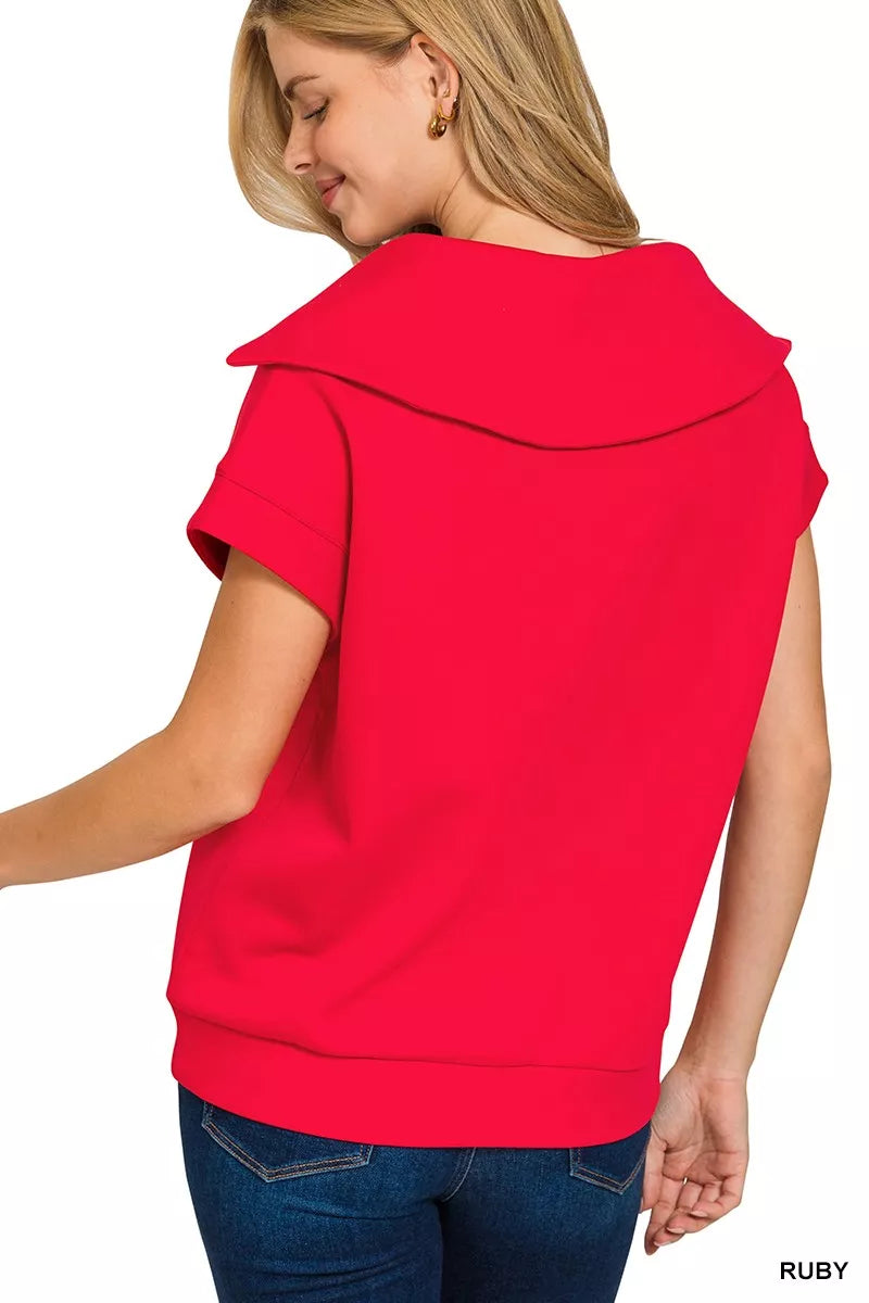 Zenana Scuba Half Zip Top ef700b55b19a41d9886b55d198f57e2b-Max-Origin