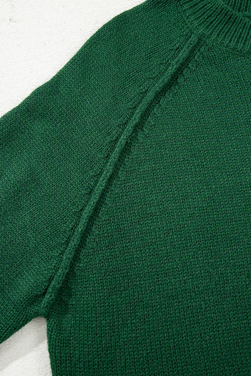Evergreen Plain Raglan Sleeve Crew Neck Sweater ef72596850a142a2