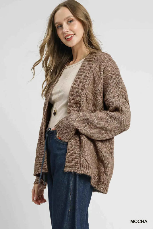 Chunky Cable Knit Open Front Cardigan ef7749f7-073e-4724-a700-a6fef26739a9-Max-Origin