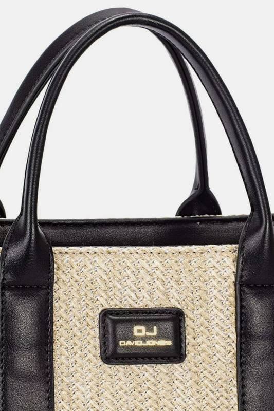 David Jones Square Woven Tote Handbag ef77a987-d672-4dc7-8fb9-a302a2680ae9-Max-Origin