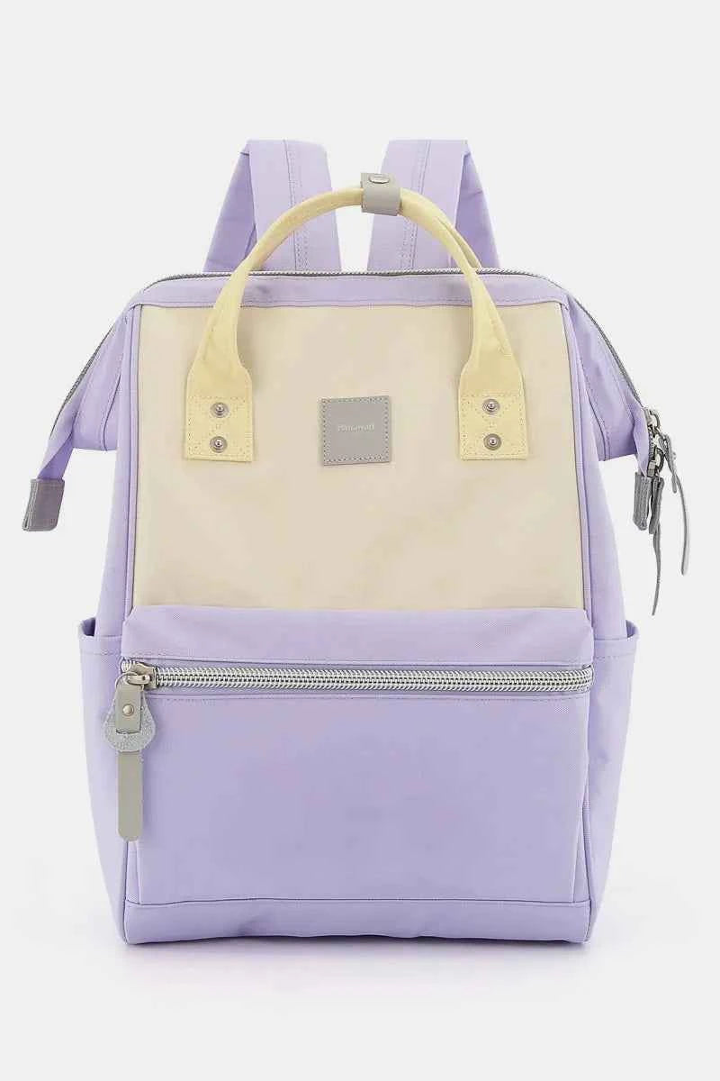 Himawari Water Resistant Canvas Backpack Bag with Side Pockets Purple Cream One Size ef7db16a-eda3-4c5d-8f6a-893fa764baf4-Max