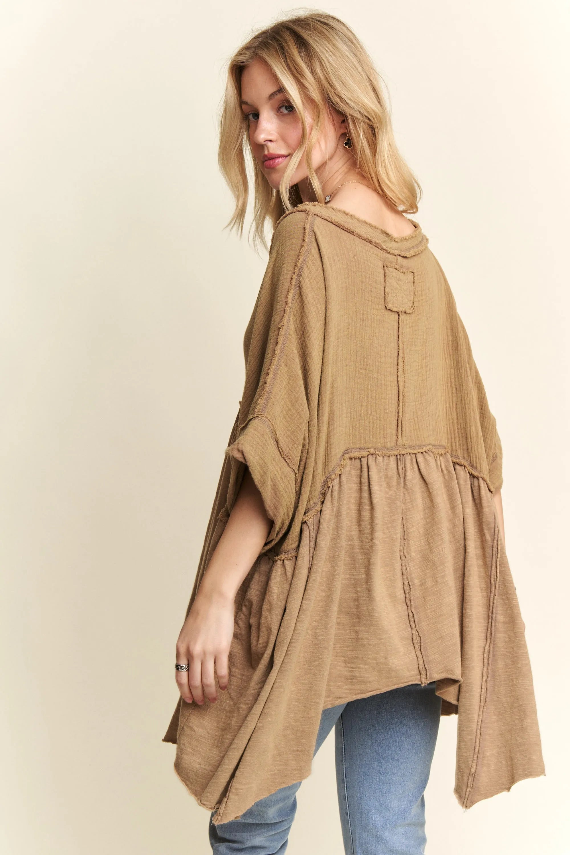 ADORA Oversized Mineral Washed Flare Top ef853f6c468a4a92b327cb66c4d7412f-Max-Origin
