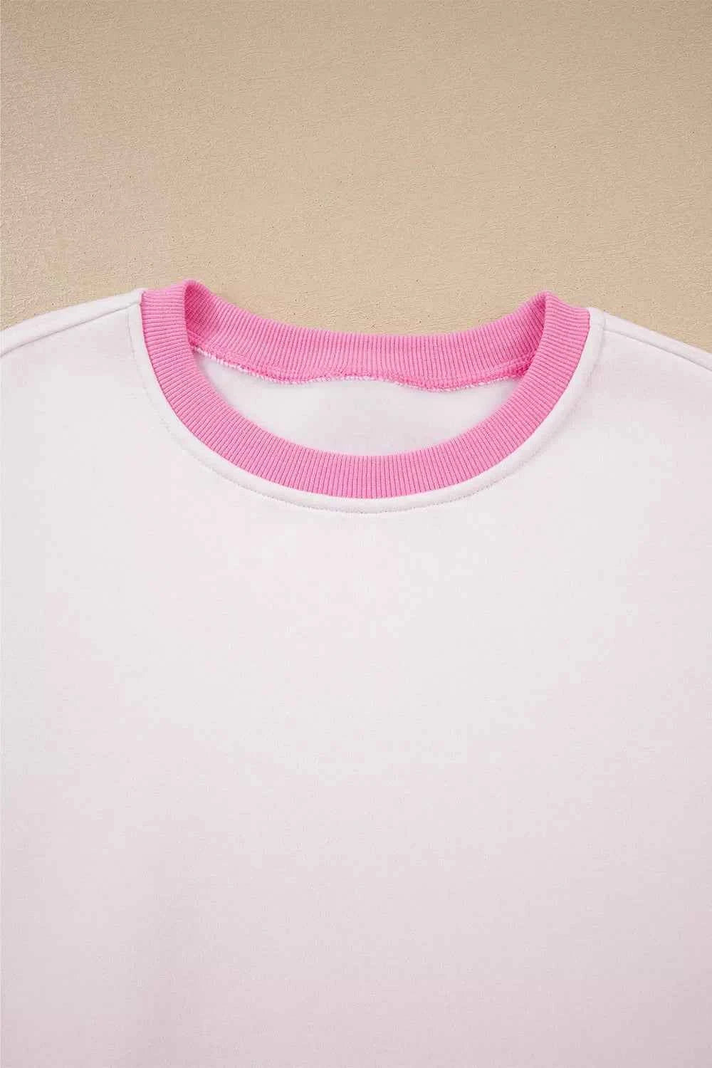 Color Block Sweatshirt and Elastic Waist Shorts Set efa8b160-581d-4d2f-9254-40a3b296f8e8-Max-Origin