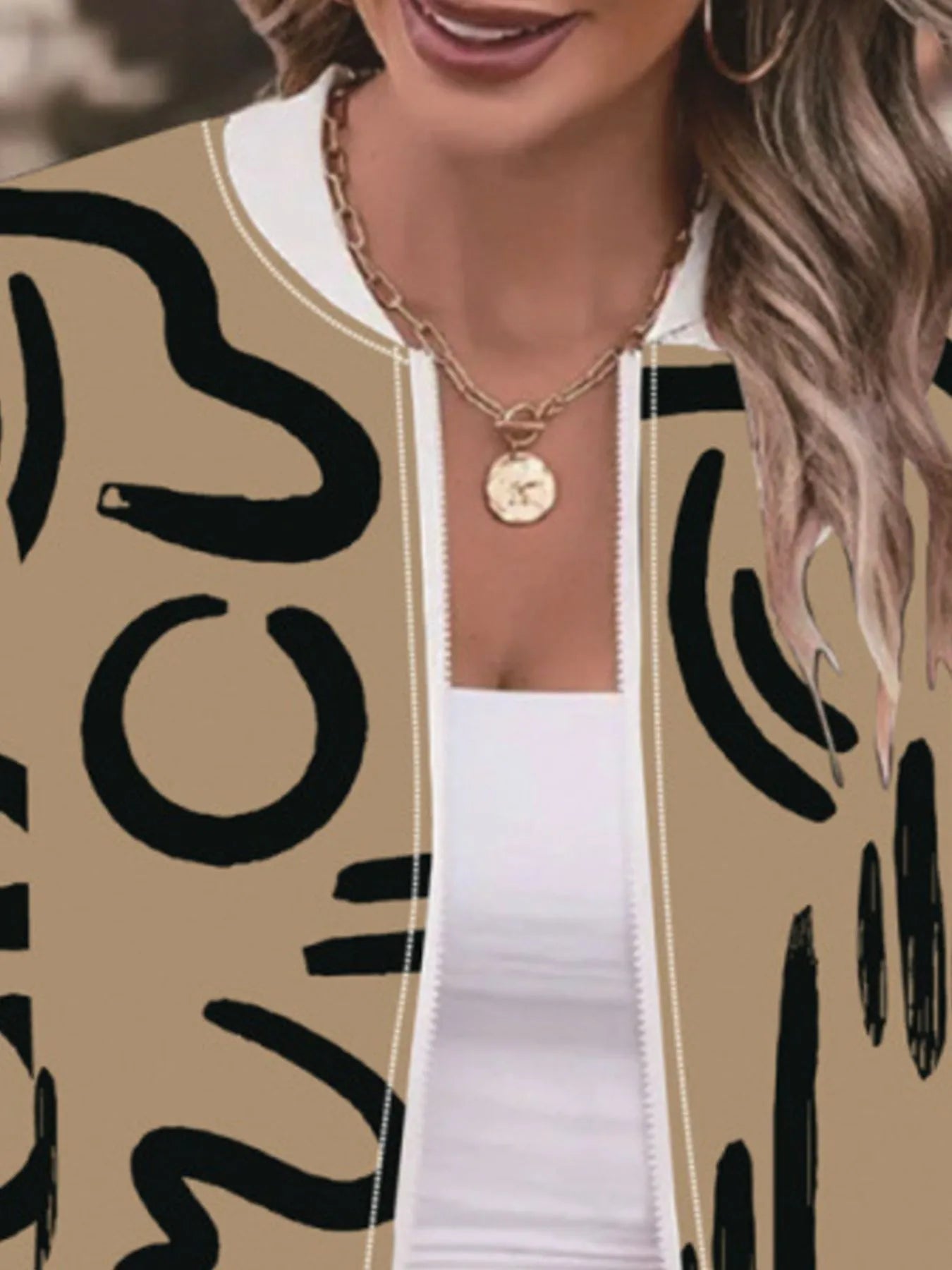 Number Print Zip Up Jacket efaff737b2434b3a9a8db58133cc5a90-Max-Origin