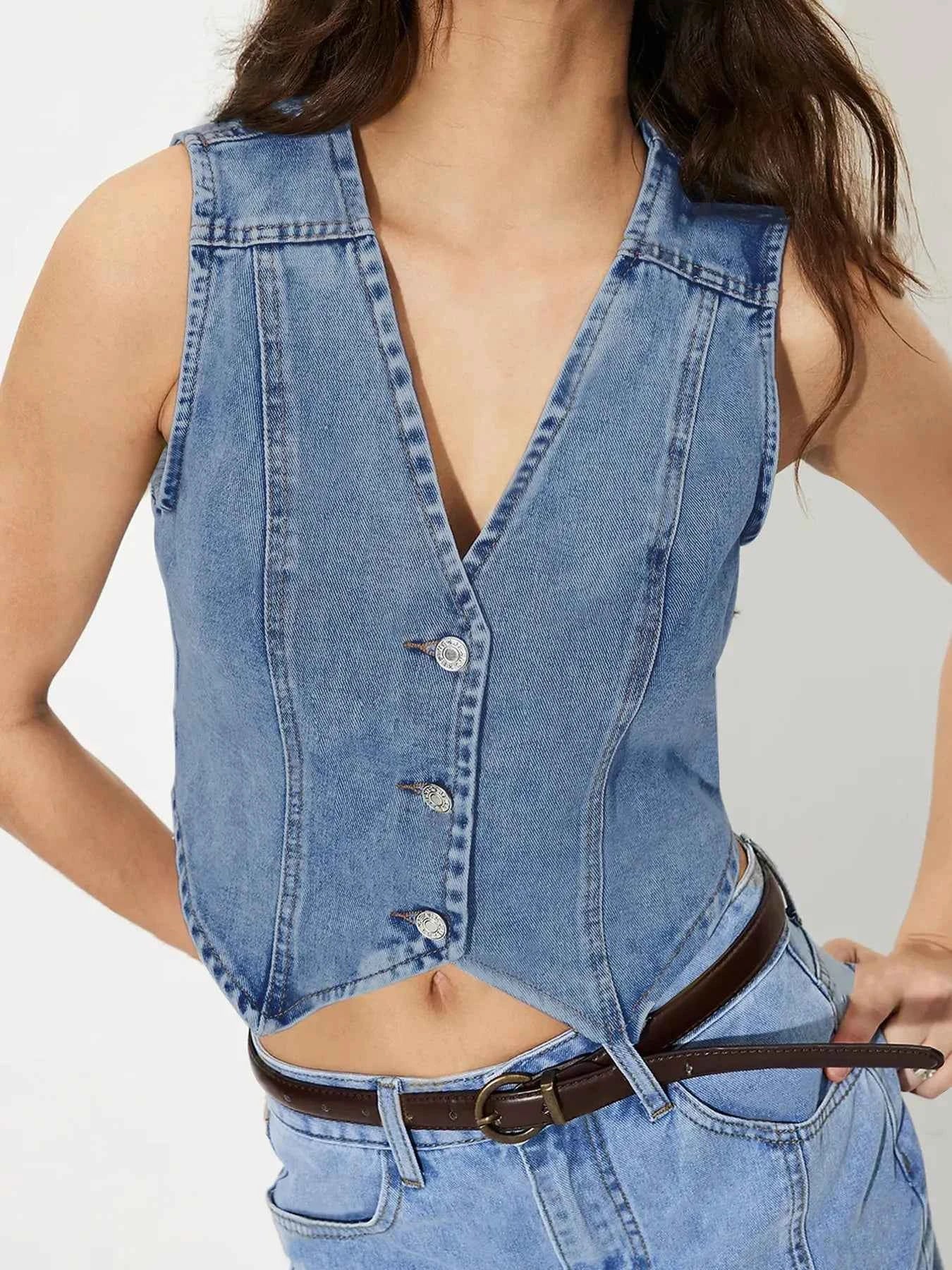 Button-Up Sleeveless Denim Vest efc819e831a640dfa05a547c49722618-Max-Origin