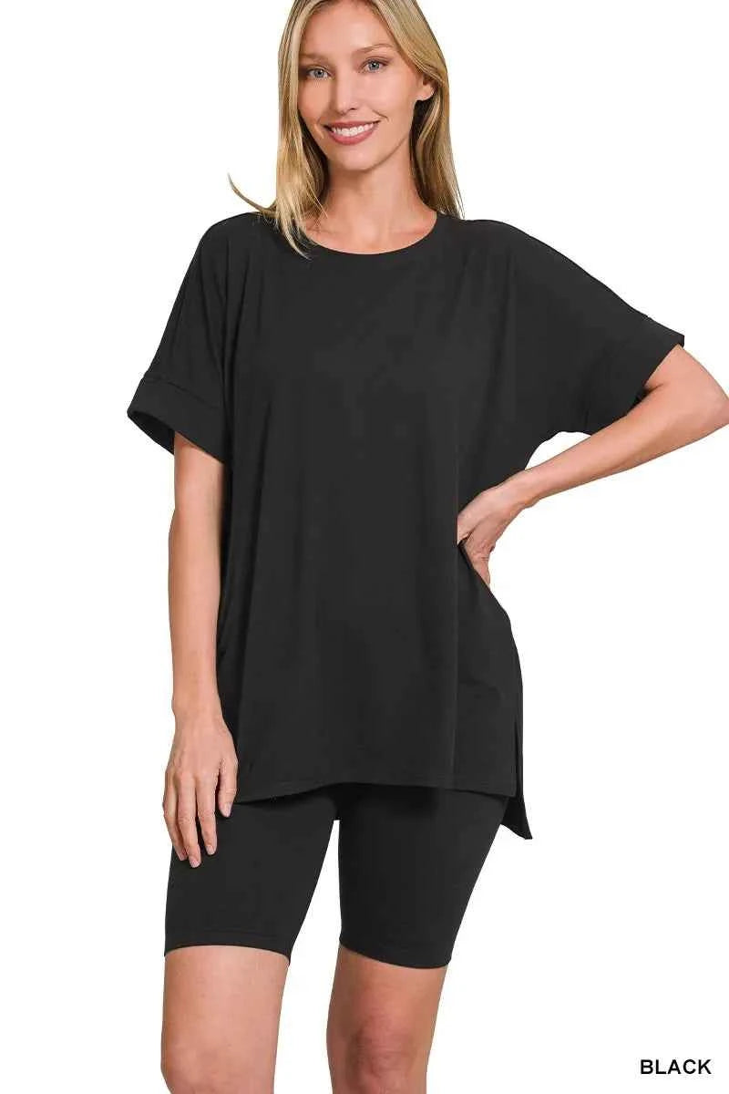 Zenana Brushed Dty Microfiber Round Neck Top and Biker Shorts Set BLACK efc8ffd79e904b188c93494c7dc62cd4-Max-Origin_68c14c75-9158-4e13-9a71-f81462ae4bab