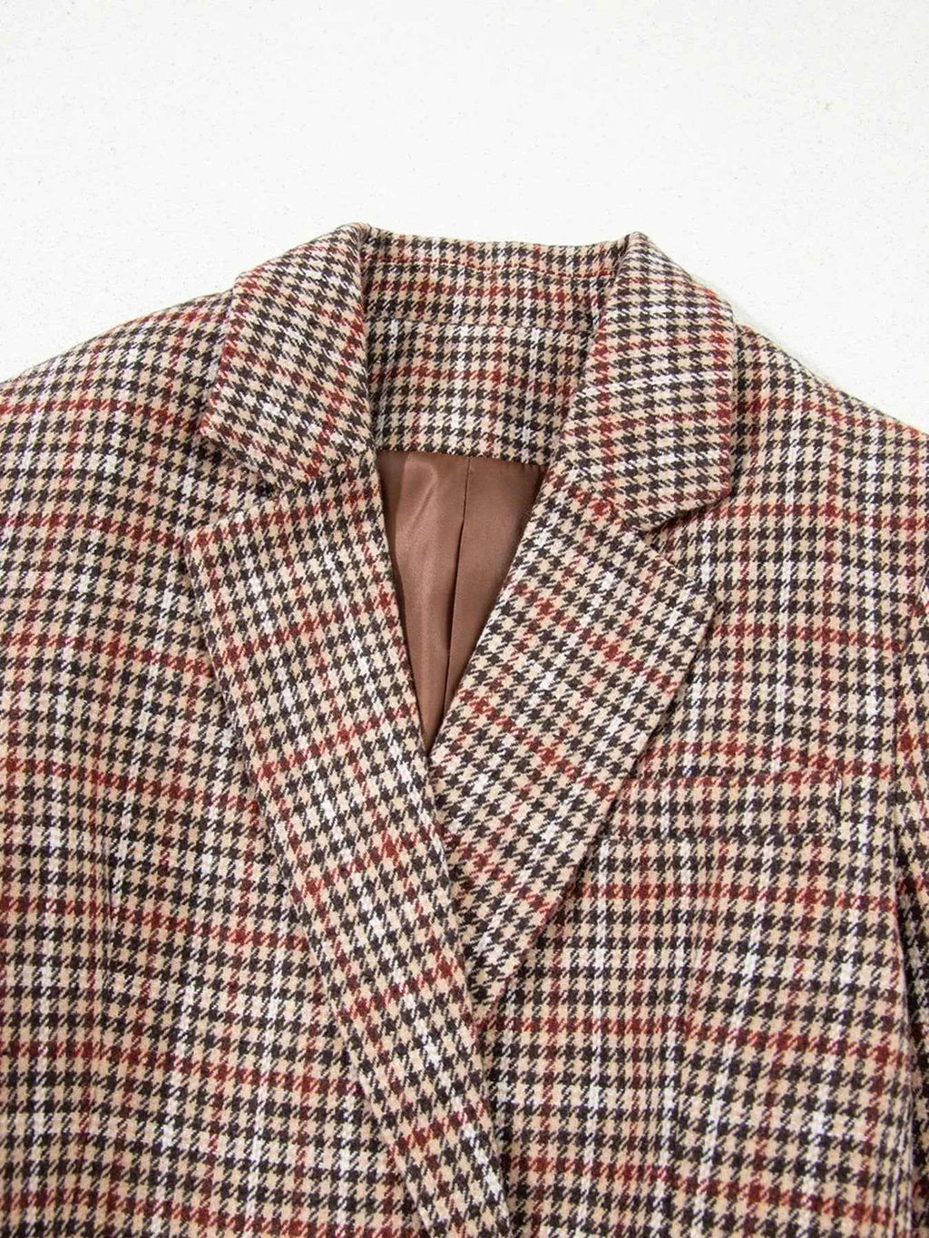 Houndstooth Lapel Collar Blazer efcb0995cbb34cadbd9419845deeebbf-Max-Origin