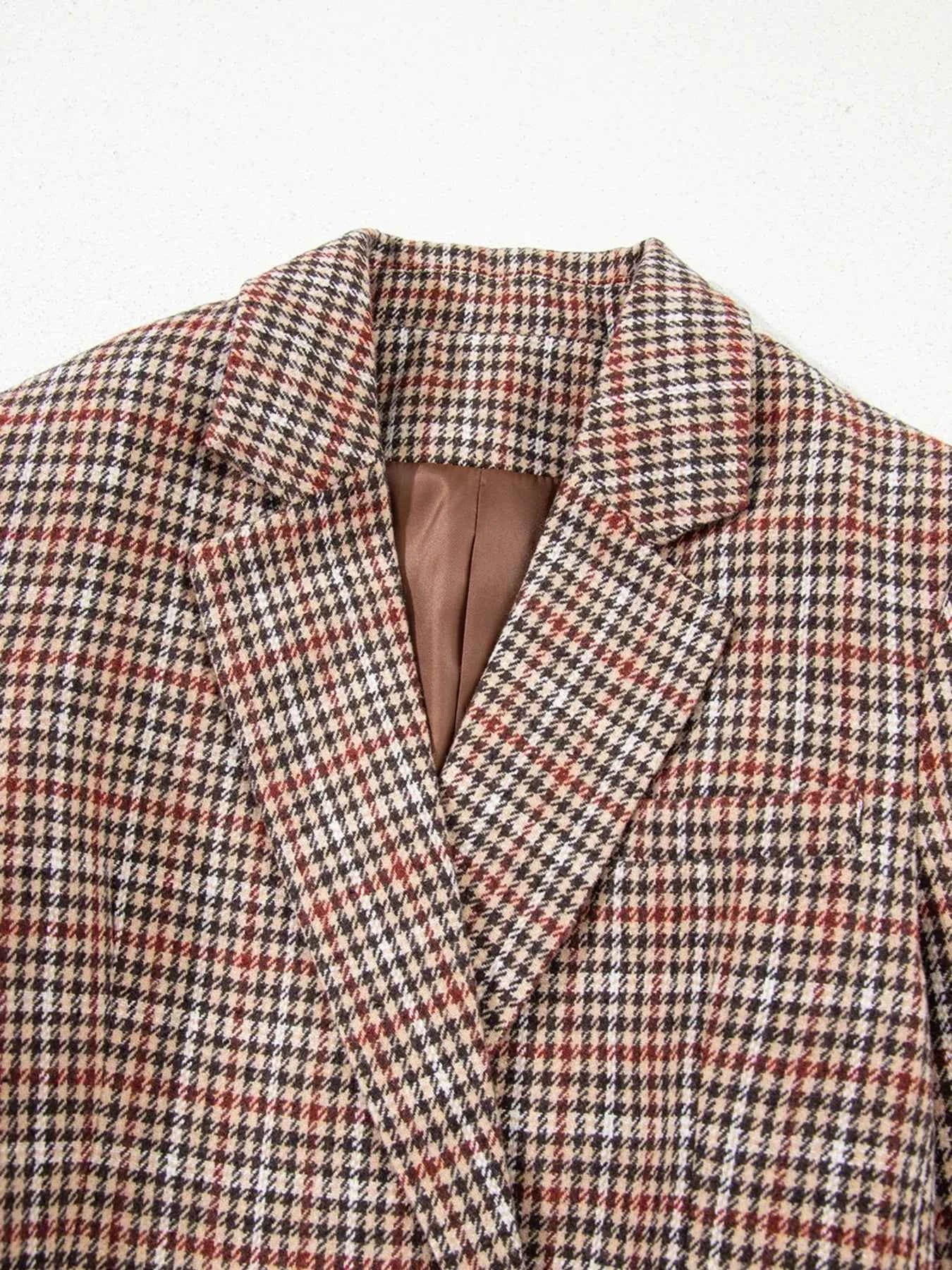 Houndstooth Lapel Collar Blazer efcb0995cbb34cadbd9419845deeebbf-Max-Origin