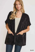 Umgee Open Front Knit Cardigan with Front Pockets Black efd3a312-1522-4b0f-b2a2-d2e38744980f-Max-Origin