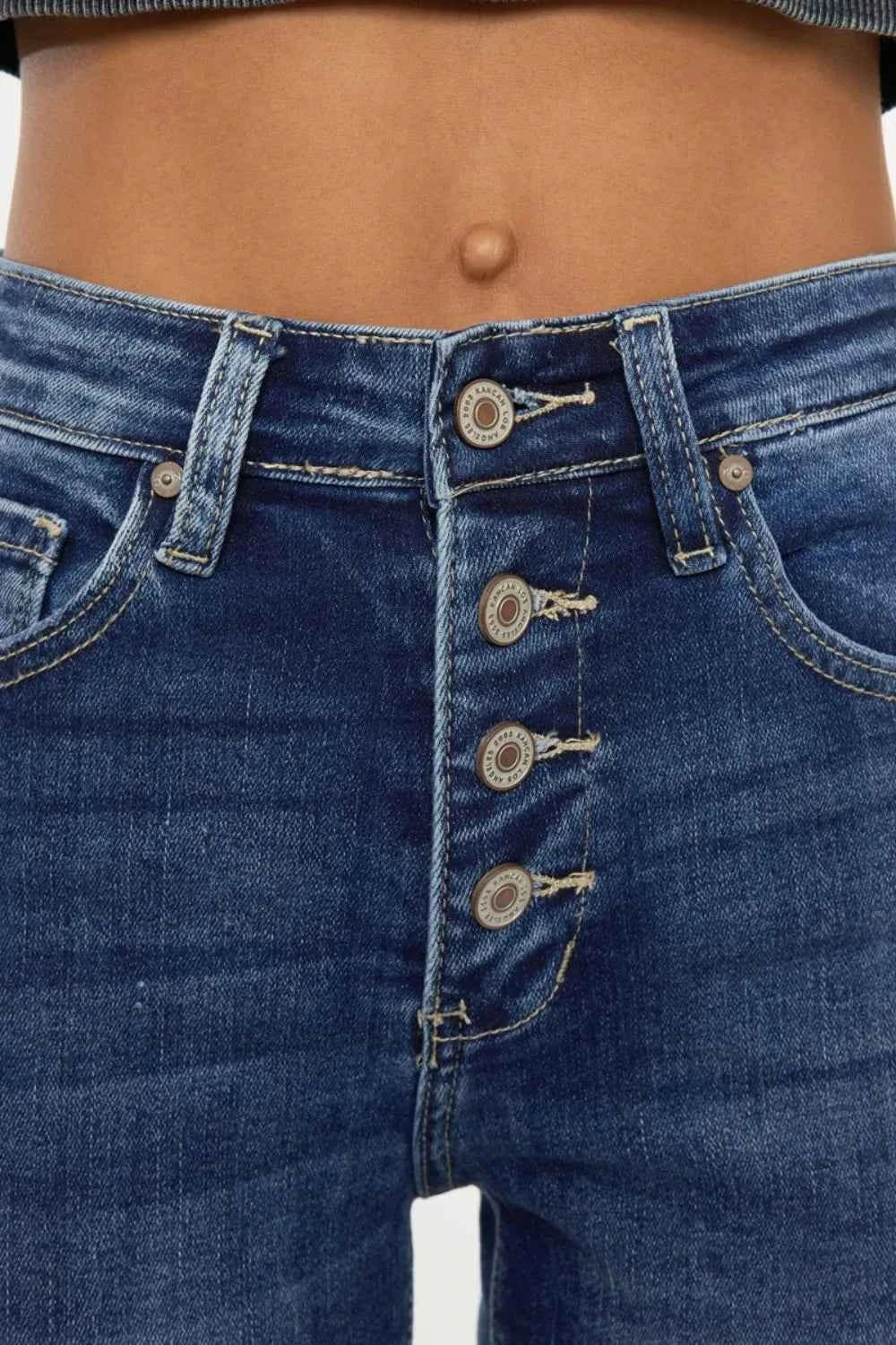 Kancan Full Size Cat's Whiskers Button Fly Denim Shorts efe3891b-10ee-40ed-b5f2-ed41f8f126e2-Max