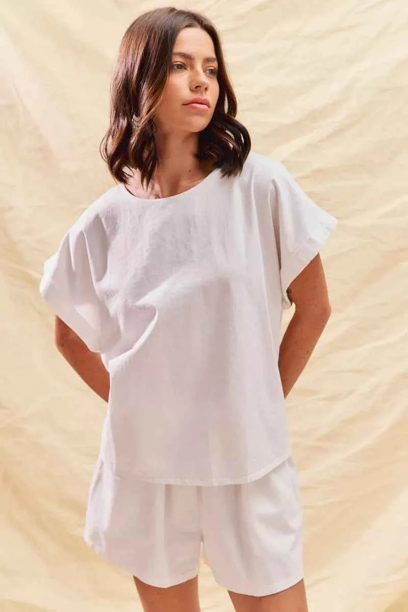 SO ME Round Neck Short Sleeve Top and Shorts Set effd9019-882f-4ca6-92fc-1b4e44b92054-Max-Origin