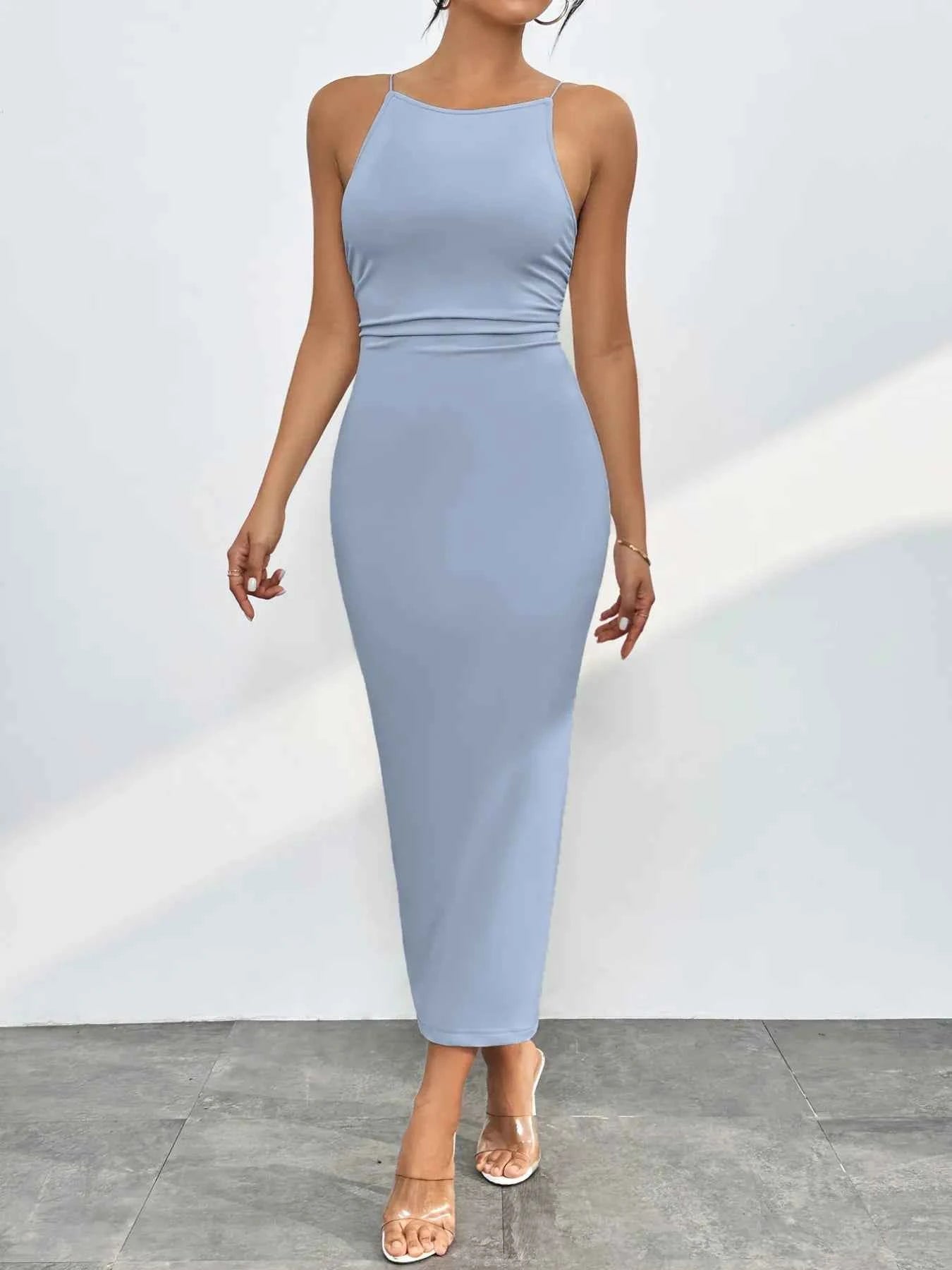 Spaghetti Straps Midi Bodycon Dress f015da7c-d1a1-4402-9719-fc4d1af87b55-Max-Origin