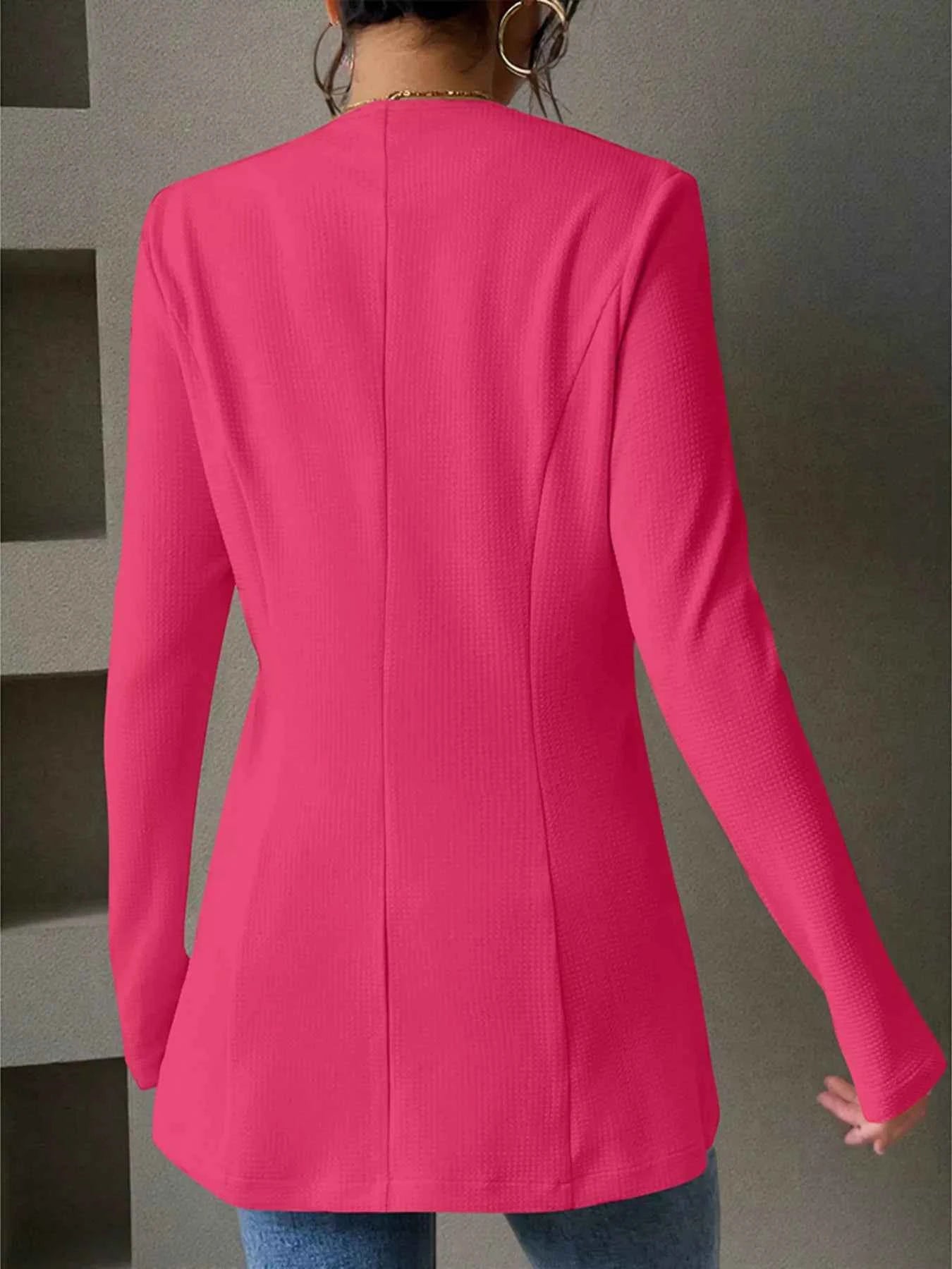One Button Long Sleeve Blazer f0344403061345d08f6919f2848203db-Max-Origin