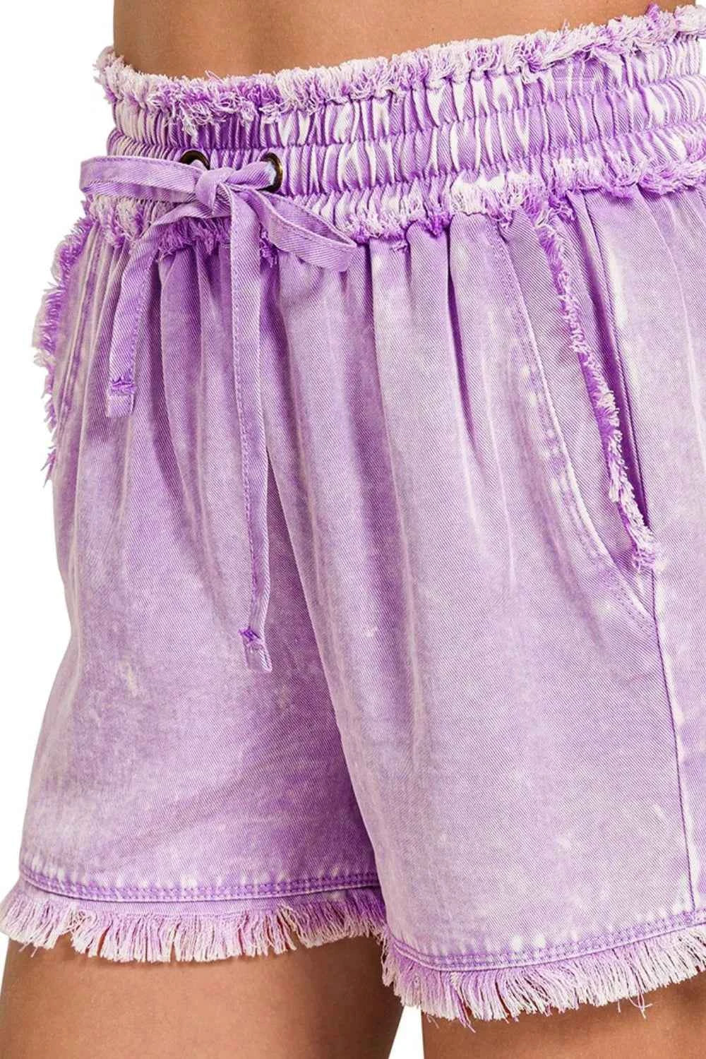 Mineral Frayed Hem Washed Shorts f04619e0-0b5c-4633-aa72-f4725f0a36b0-Max-Origin
