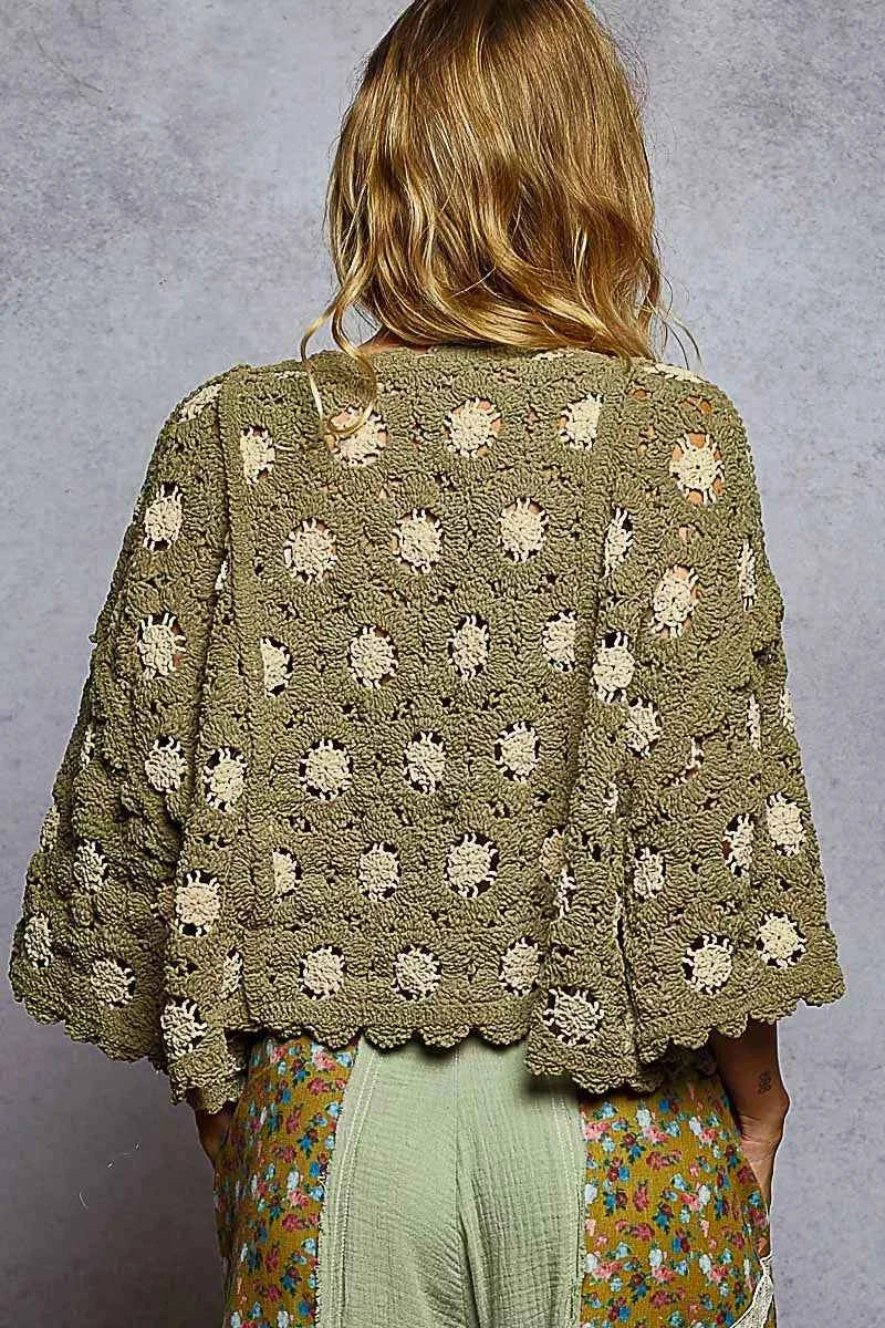 Contrast Crochet Cropped Knit Top f04f55a4-3bcf-436f-9935-ce363e3bef9e-Max-Origin