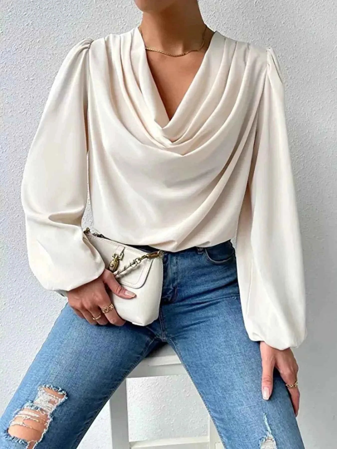 Full Size Cowl Neck Balloon Sleeve Blouse Plus Size f05abde070254539a0fbe65127c8a63d-Max-Origin