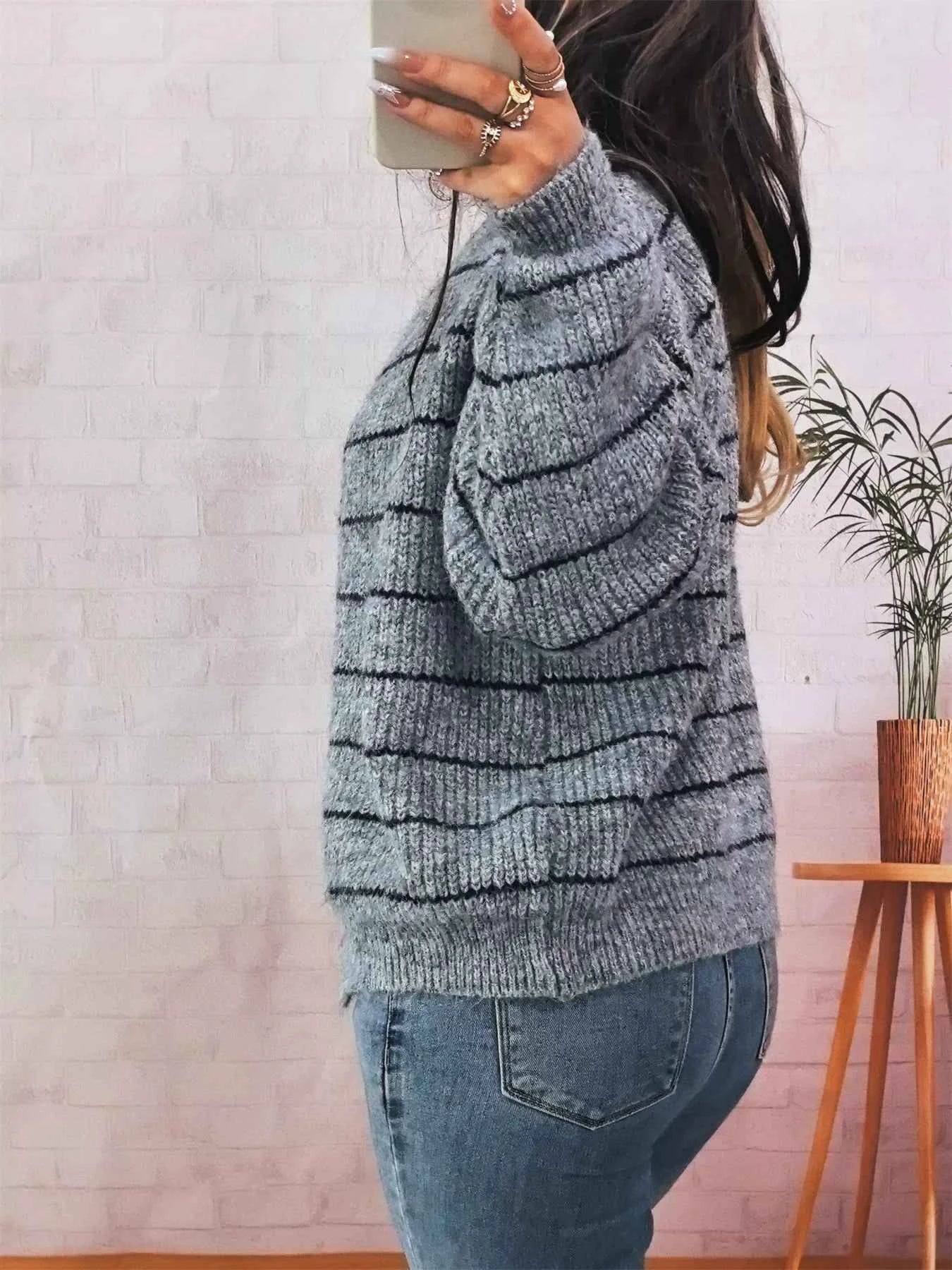 Striped Button Up Long Sleeve Cardigan f078907862004be4a8faba69d924a289-Max-Origin
