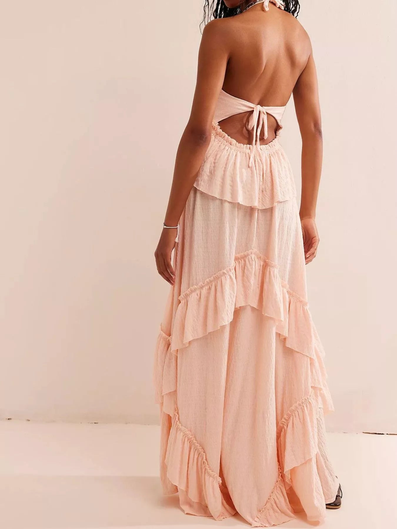 Ruffled Halter Neck Maxi Dress f0919a73-2ba2-4f9f-a152-2d2d57b4fd92-Max-Origin