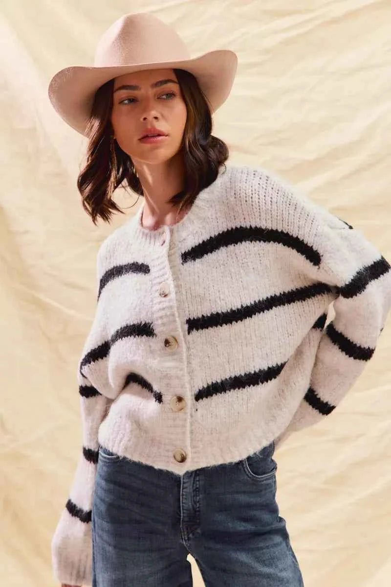 SO ME Stripe Soft Touch Button Cozy Sweater Cardigan f094bab67d3249119f1dfa0ebe5f8c0d-Max-Origin