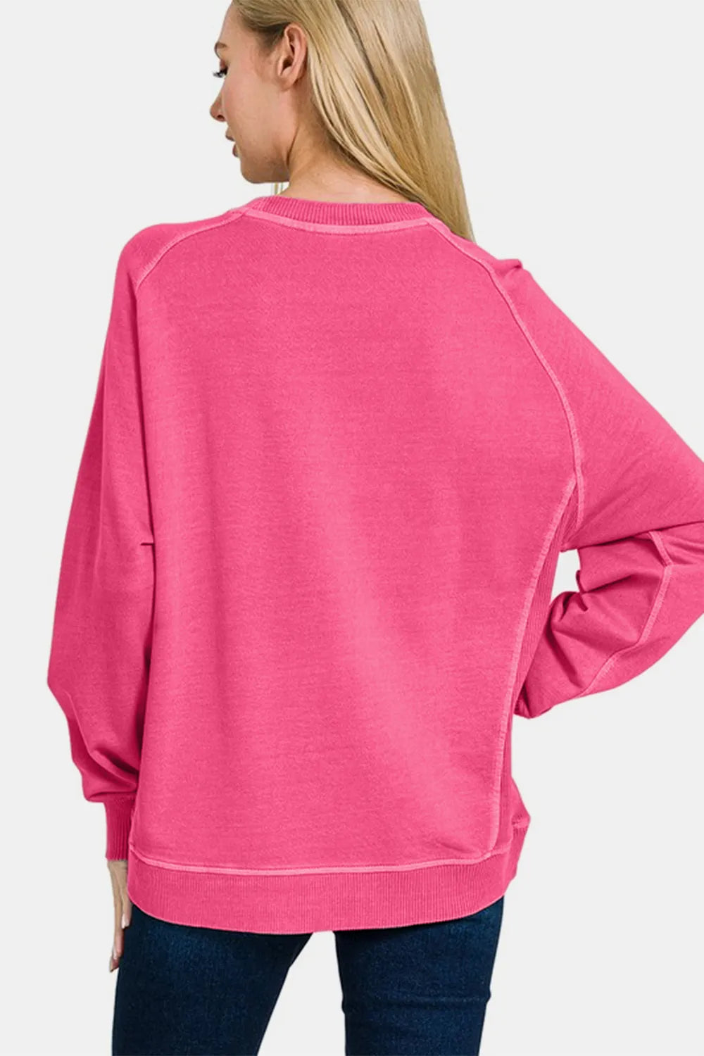 Zenana Full Size Pigment Dyed French Terry Sweatshirt f09d782c-329d-430c-b6f0-5113ef864c6d-Max