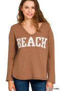 Zenana Beach V Neck Sweater DEEP CAMEL f0a68fd9c462408283215baccc8a7a4e-Max-Origin