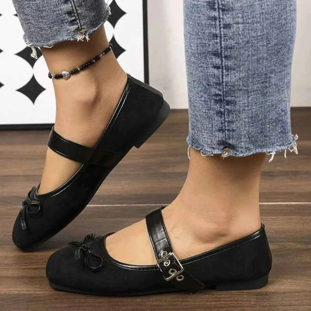 Bow Detail Mary Jane Loafers Black f0d3f06ddc5645b98cf682e08b419f10-Max-Origin
