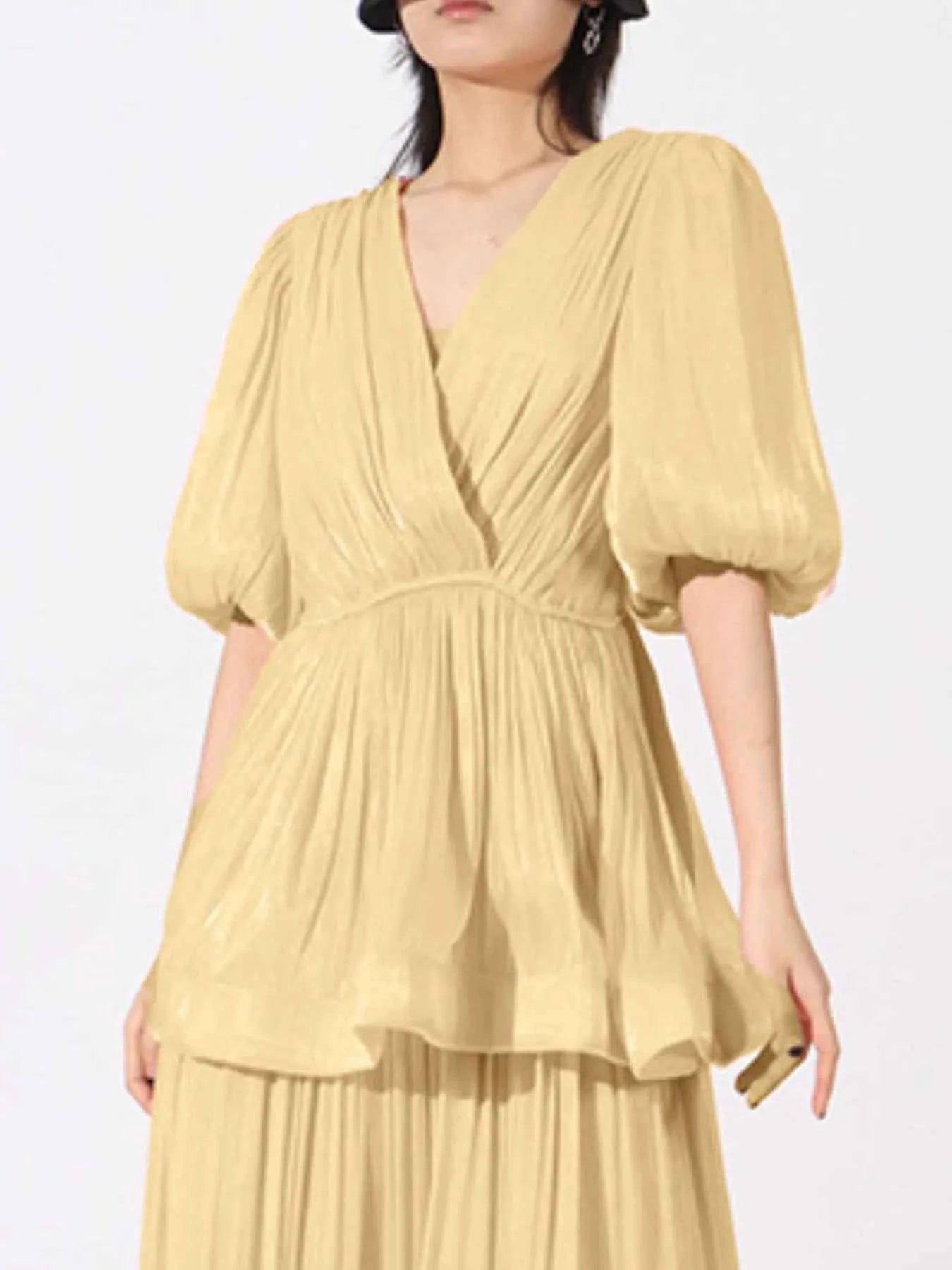 Layered Surplice Puff Sleeve Maxi Dress f0f053f1-2aa6-42ac-86a5-5d5105f4536f-Max-Origin