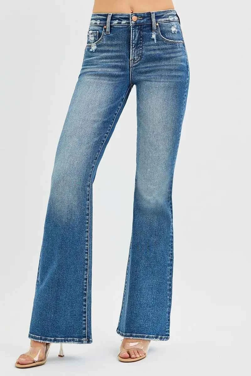 RISEN Full Size Tummy Control High Rise Flare Jeans Plus Size DARK f1165100eef34fa08d09a562ce996707-Max-Origin