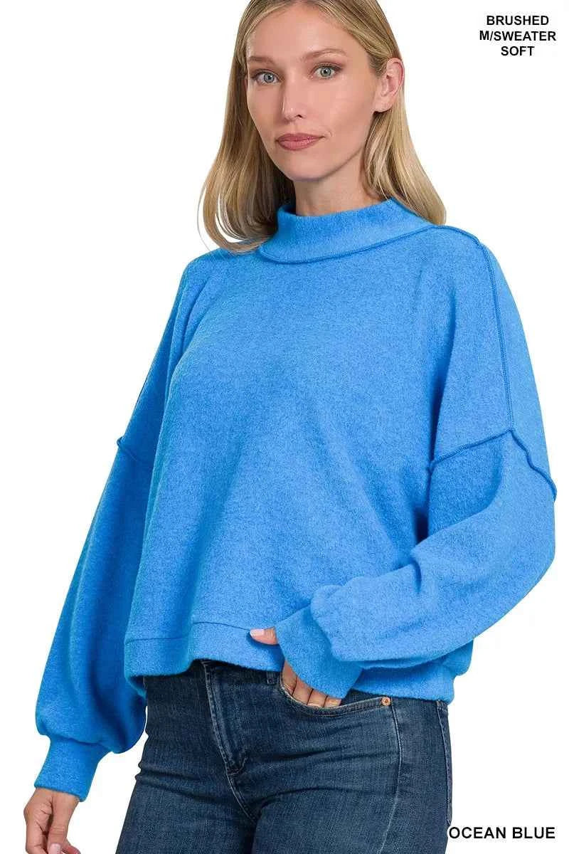 Zenana Brushed Melange Hacci Cropped Sweater OCEAN BLUE f13eb139837e4348896c11388b66133b-Max-Origin